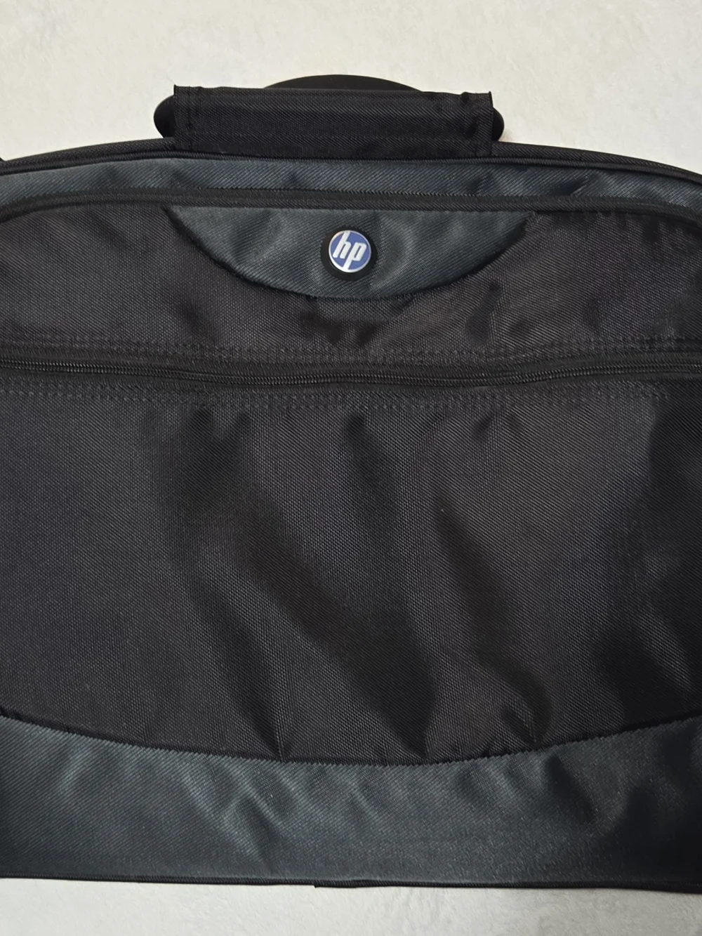 HP Black Laptop Briefcase with Blue Logo Accent